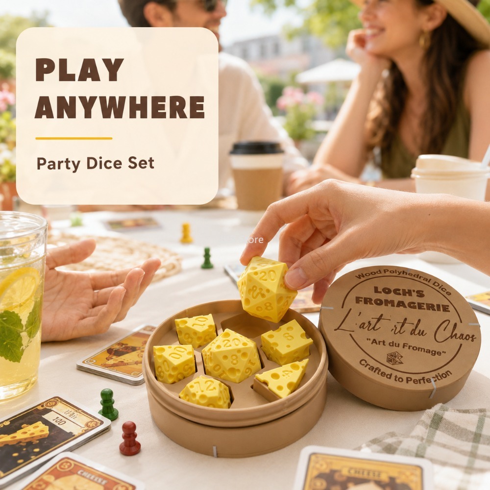 Party Games Kids And Adults - Cheese Shape Dice Box Ornament Irregular