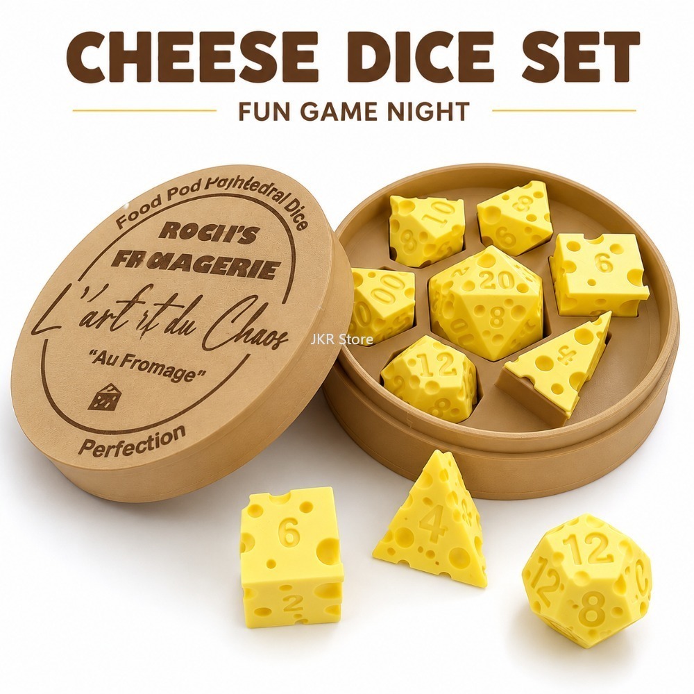 Cheese Shape Dice Box Ornament - огляд і ціна Party Games Kids And Adults