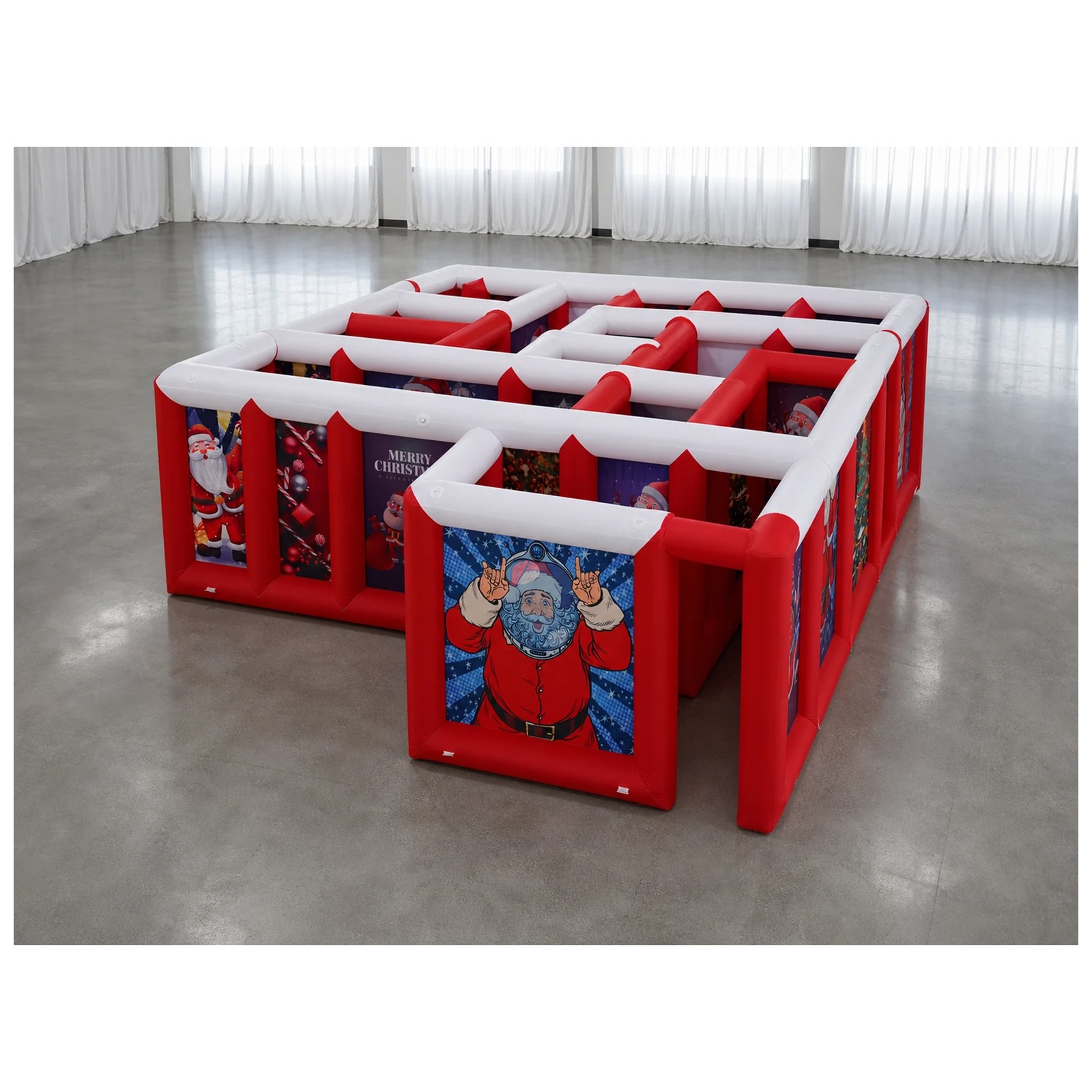 Large Red White Flat Roof Infl - огляд і ціна Party Games Kids And Adults