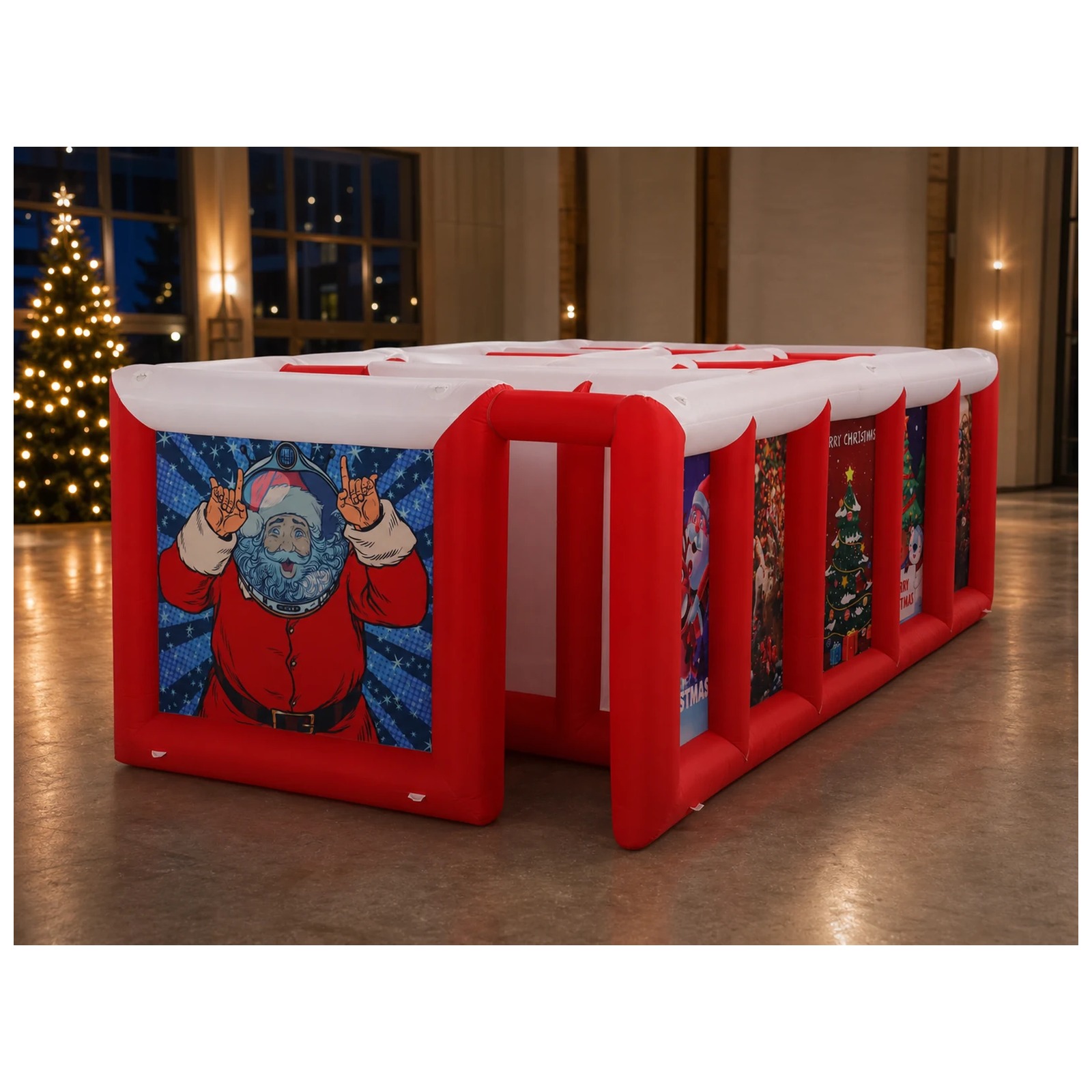 Large Red White Flat Roof Infl - огляд і ціна Party Games Kids And Adults