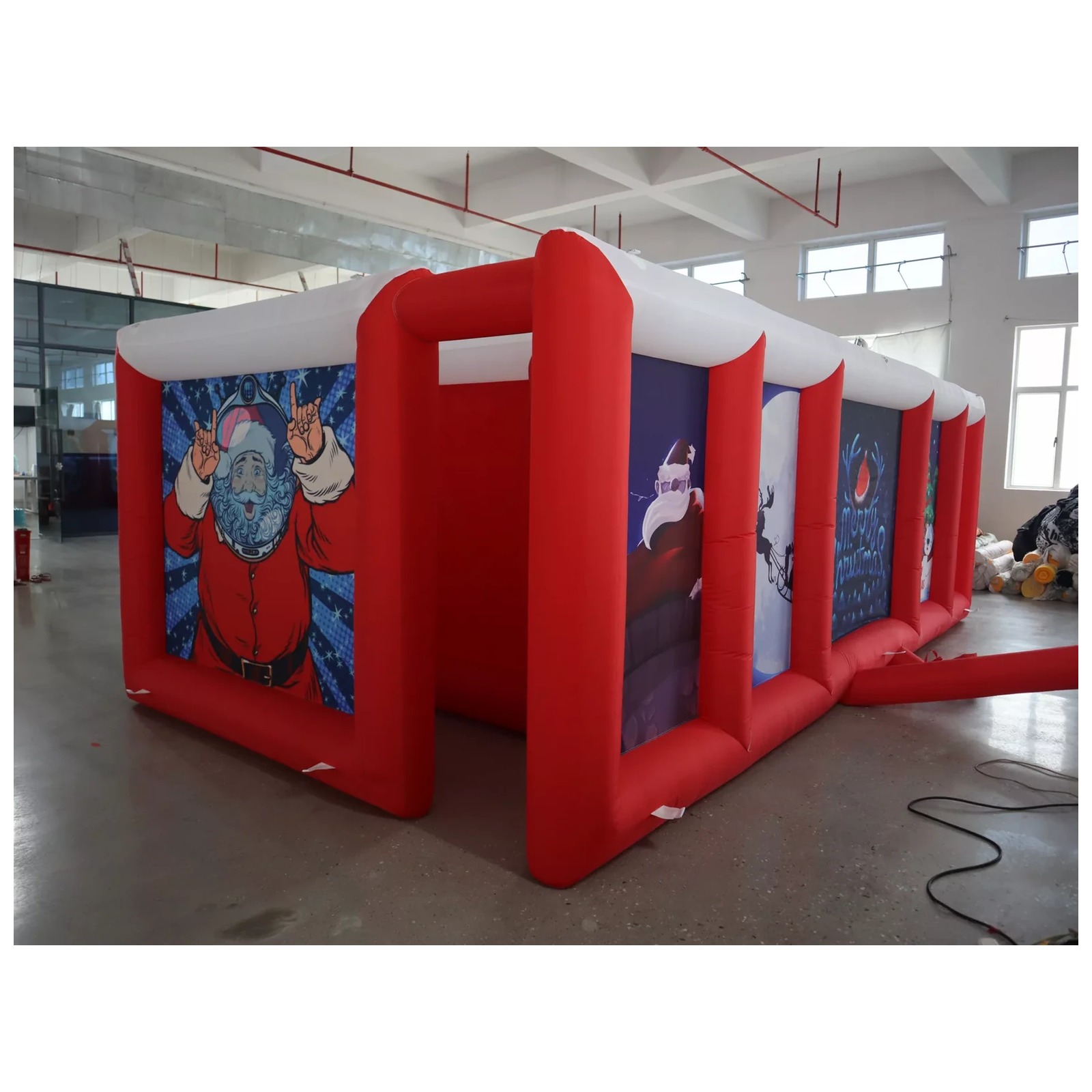 Large Red White Flat Roof Infl - огляд і ціна Party Games Kids And Adults